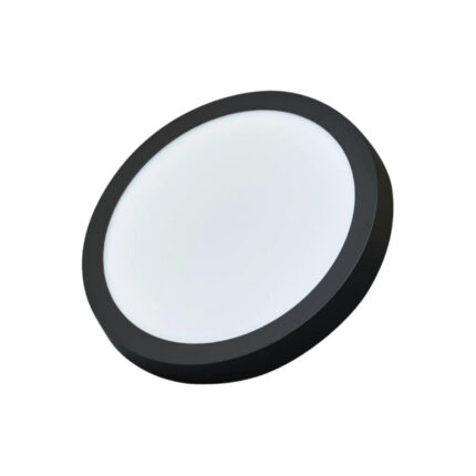 24w Sıva Üstü Panel Led Yuvarlak Siyah